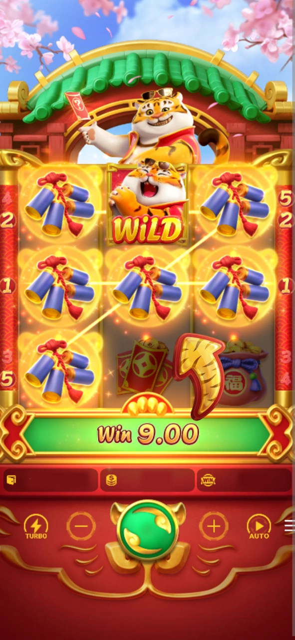 Espere até que 3 itens iguais apareçam em sequência para ganhar no jogo Fortune Tiger.