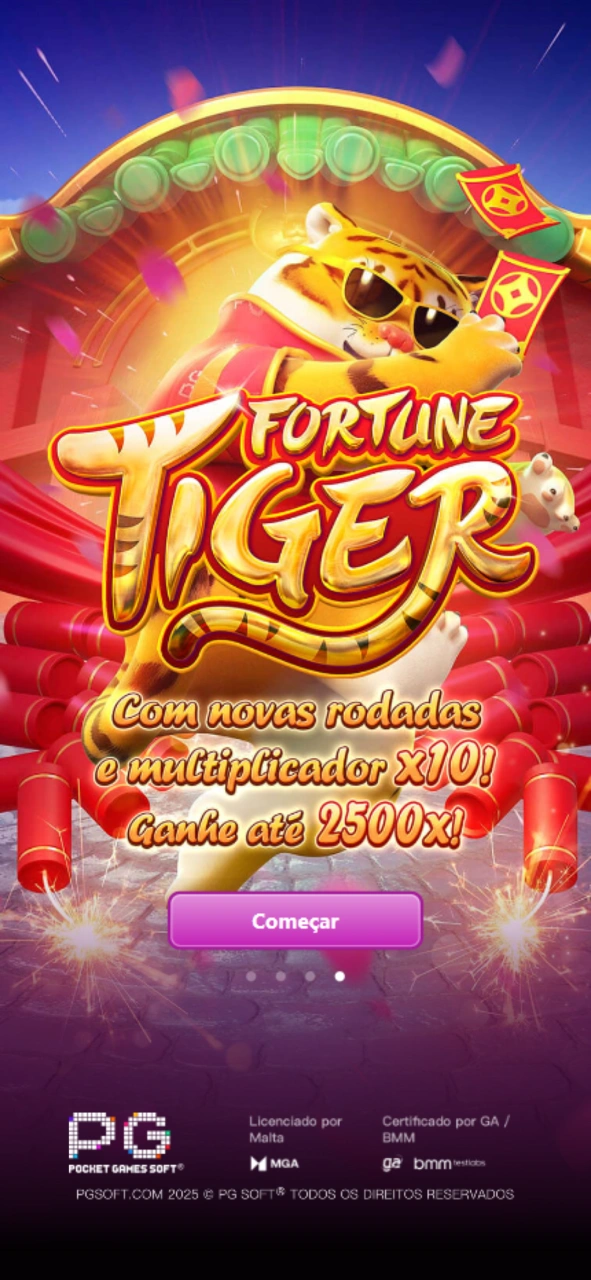 Tela de carregamento do jogo Fortune Tiger.