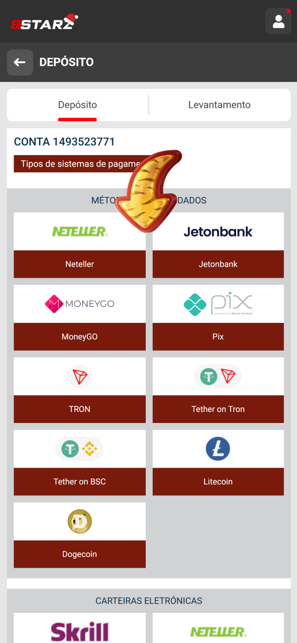 Faça um depósito para jogar Fortune Tiger.