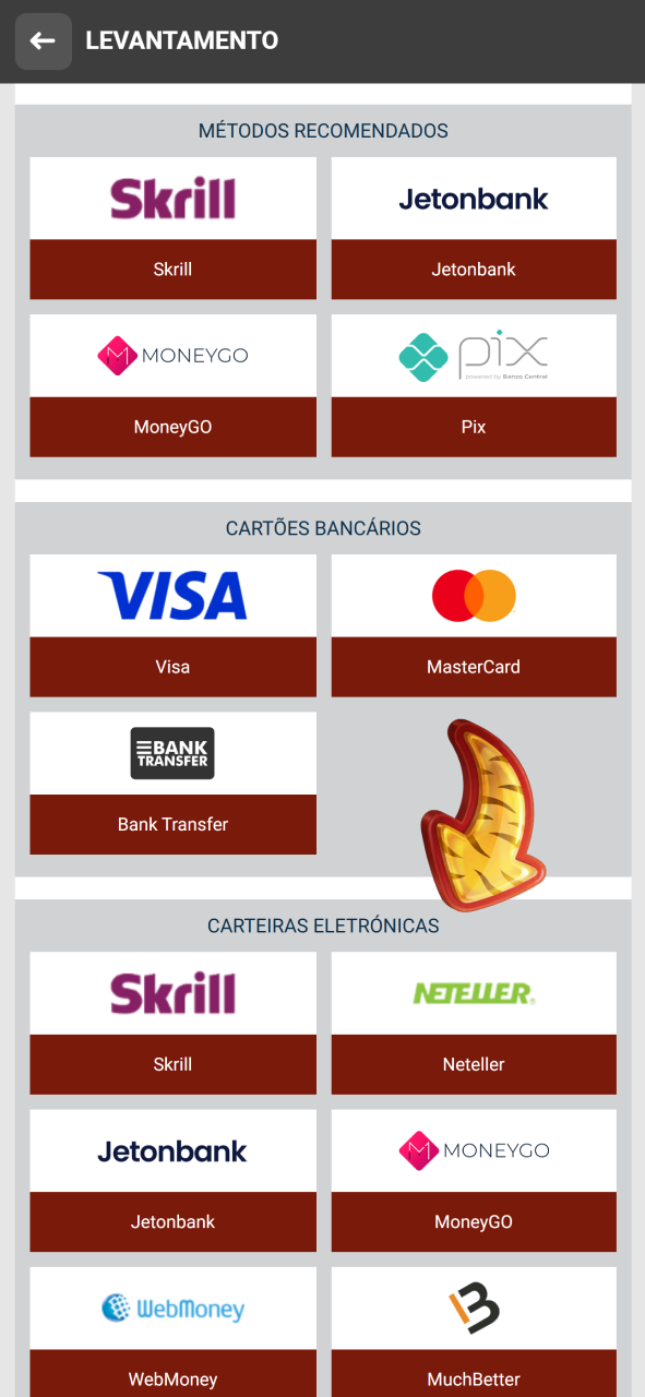 Retire seus ganhos do jogo Fortune Tiger.