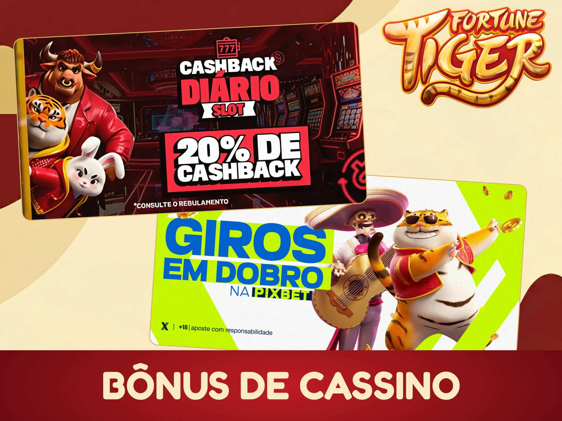 Analise os bônus oferecidos pelos cassinos e escolha aquele que melhor se adapta à jogabilidade do Fortune Tiger.