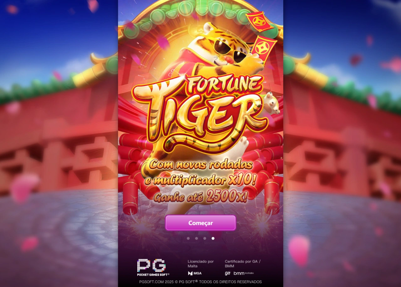 Tela inicial do jogo Fortune Tiger.